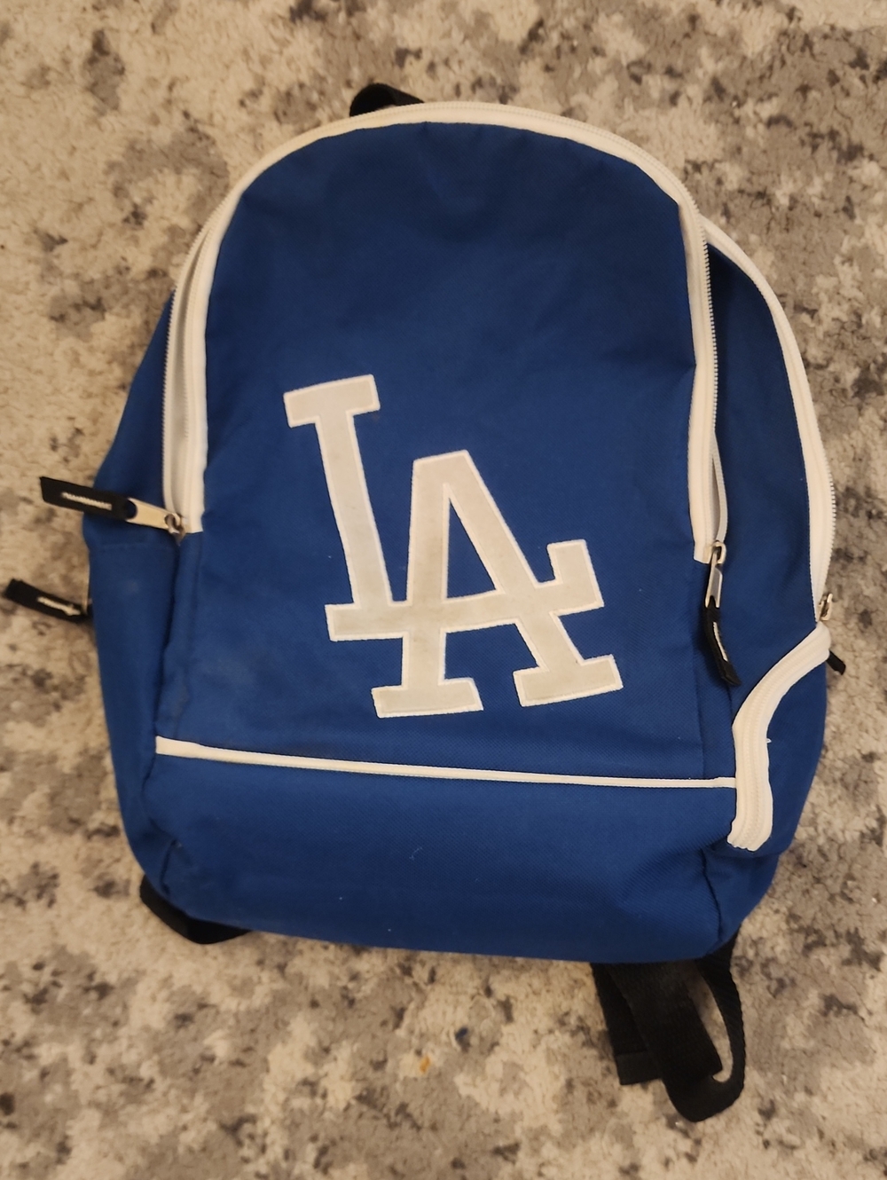 Blue LA Logo Men's Backpack - White Trim